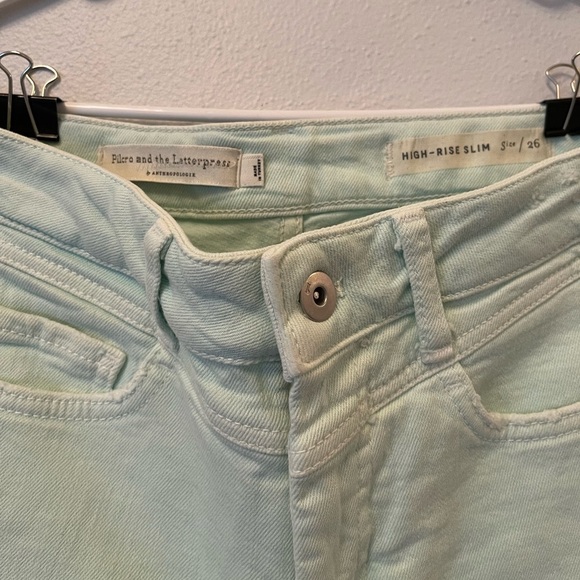 Pilcro The Letterpress NWT Anthropologie 26 ankle crop high rise slim distressed - Picture 2 of 8
